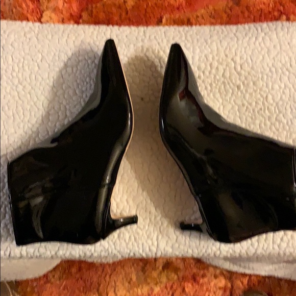 Black Patent Leather Ankle Boots - Picture 3 of 7